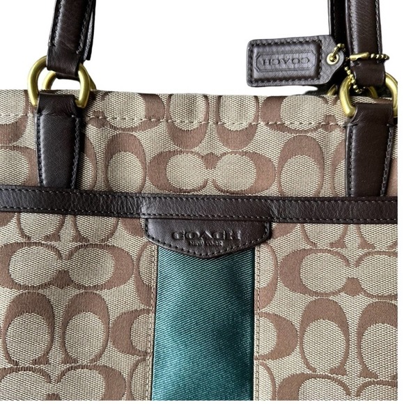 COACH Signature Stripe Shoulder Bag - Picture 4 of 11